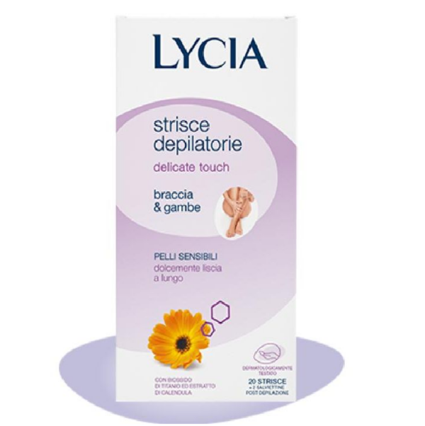 LYCIA DELICATE TOUCH STRISCE DEPILATORIE BRACCIA GAMBE 20 PEZZI