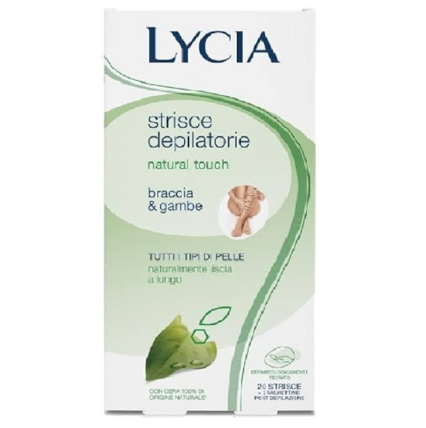 LYCIA NATURAL TOUCH STRISCE DEPILATORIE BRACCIA GAMBE 20 PEZZI