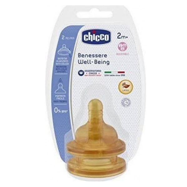 CHICCO TETTARELLA CAUCCIU FLUSSO REGOLABILE 2M+ 2 PEZZI