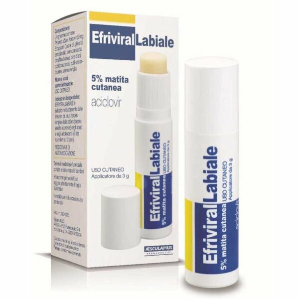 EFRIVIRAL LABIALE 5% MATITA CUTANEA APPLICATORE DA 3G