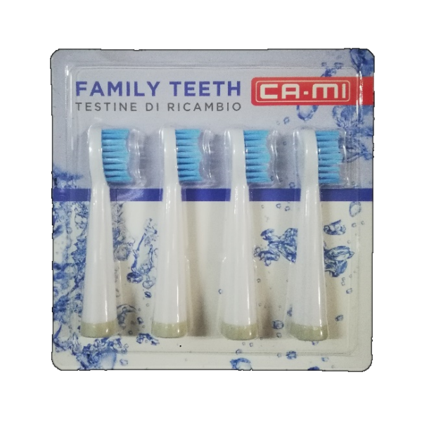CA-MI FAMILY TEETH TESTINE DI RICAMBIO 4 PEZZI