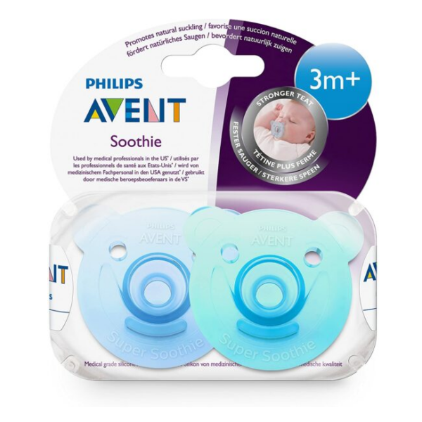 AVENT SUCCHIETTO SOOTHIE 3M+ MASCHIO DOPPIO