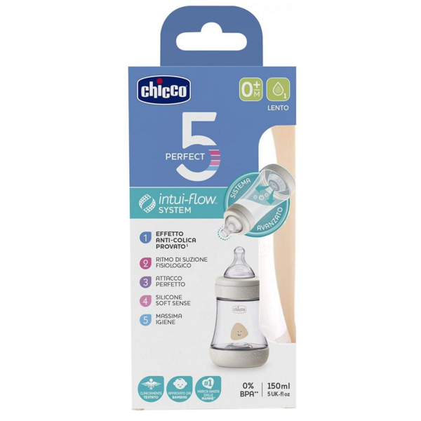CHICCO PERFECT 5 FLUSSO LENTO 0M+ 150ML MASCHIO/FEMMINA