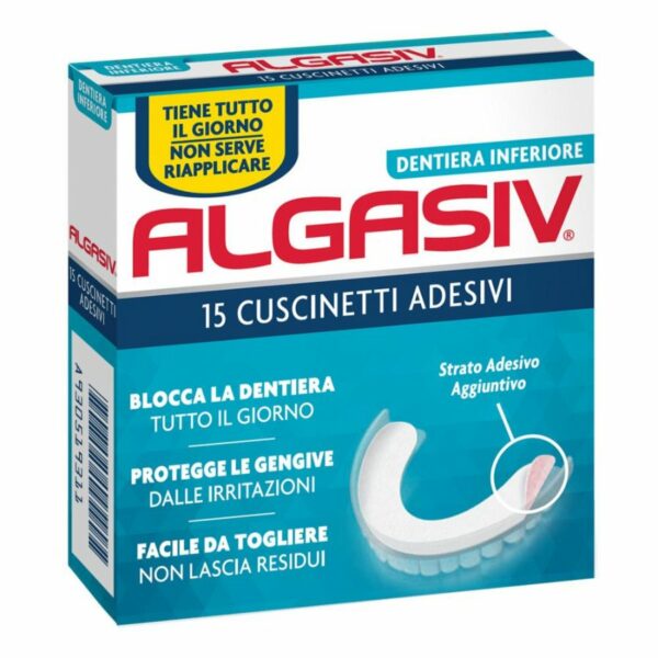 ALGASIV DENTIERA INFERIORE 15 CUSCINETTI ADESIVI