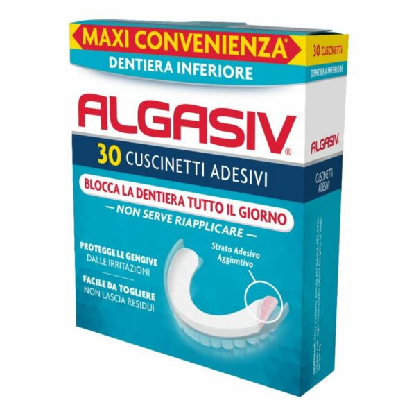 ALGASIV DENTIERA INFERIORE 30 CUSCINETTI ADESIVI