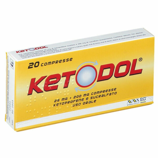 KETODOL 20 COMPRESSE 25MG+200MG