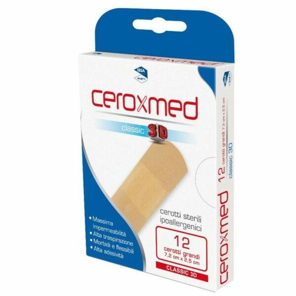 CEROXMED CEROTTI CLASSICI 3D GRANDI 7,2CMX2,5CM 12 PEZZI