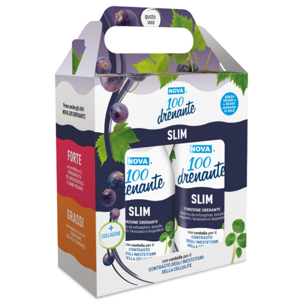 NOVA DRENANTE SLIM GUSTO UVA 300ML+300ML