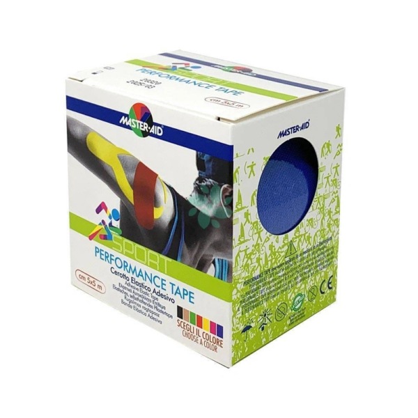 M-AID PERFORMANCE TAPE CEROTTO ELASTICO 5X5CM BLU