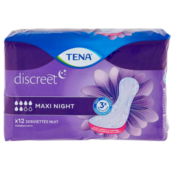 TENA DISCREET MAXI NIGHT 12 PEZZI