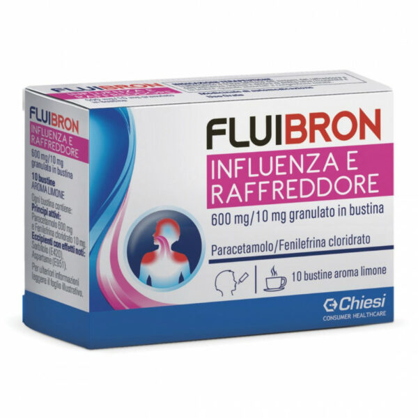 FLUIBRON INFLUENZA E RAFFREDDORE 10 BUSTINE LIMONE