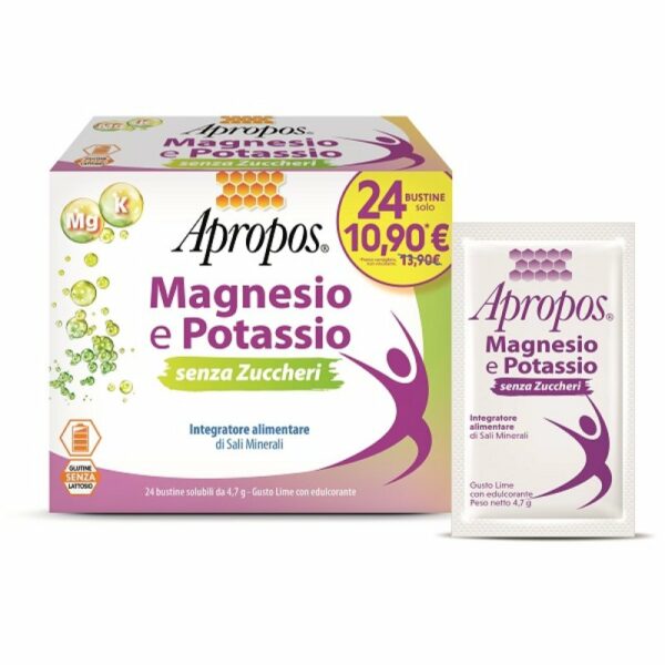 APROPOS MAGNESIO E POTASSIO 24 BUSTINE SENZA ZUCCHERO PROMO